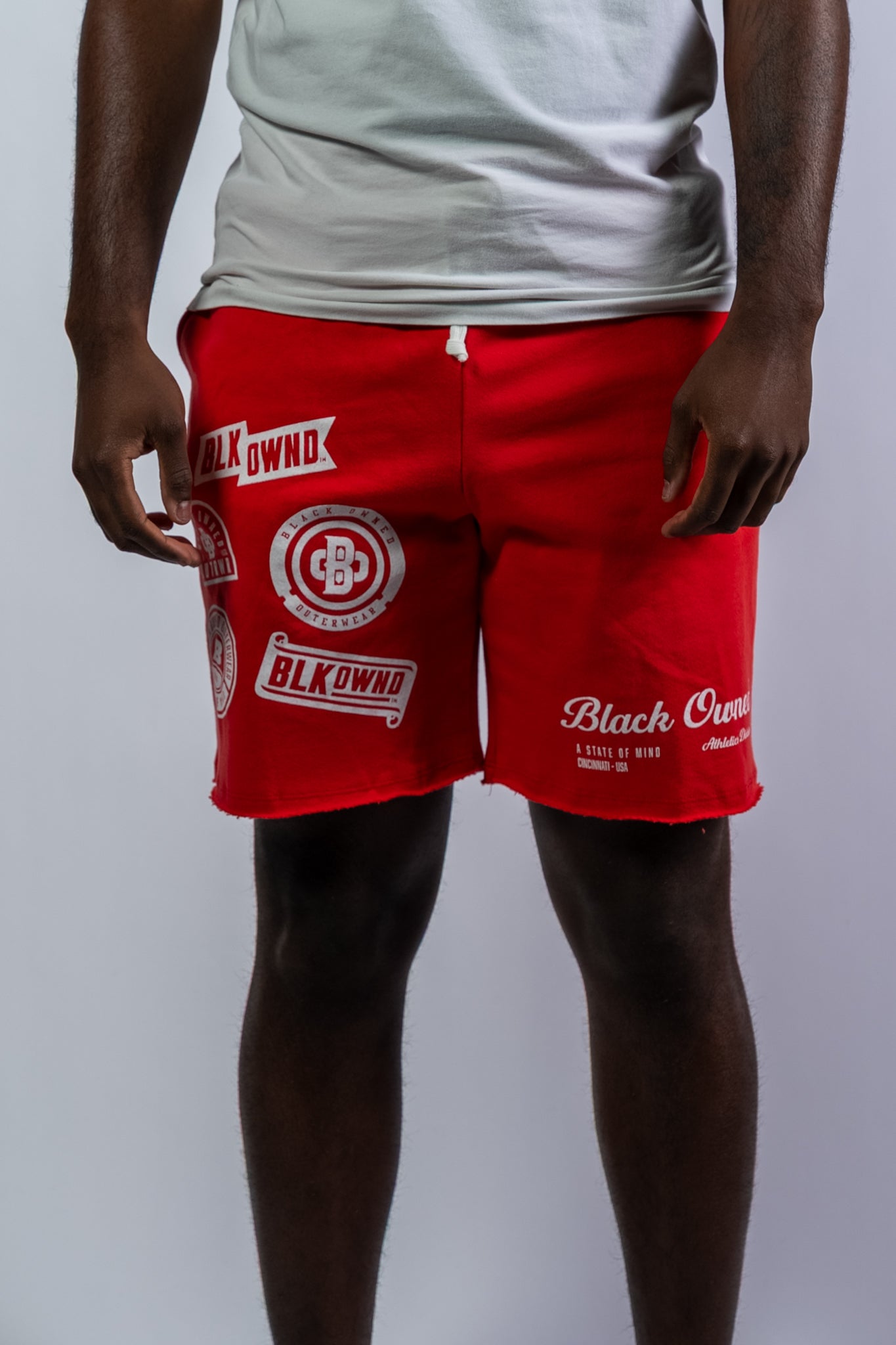 French Terry Badge Knit Shorts
