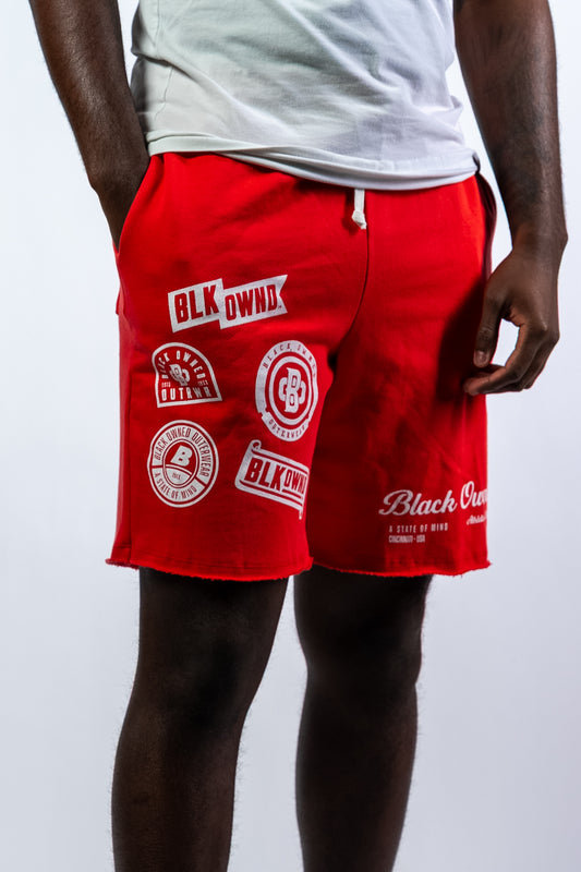 French Terry Badge Knit Shorts