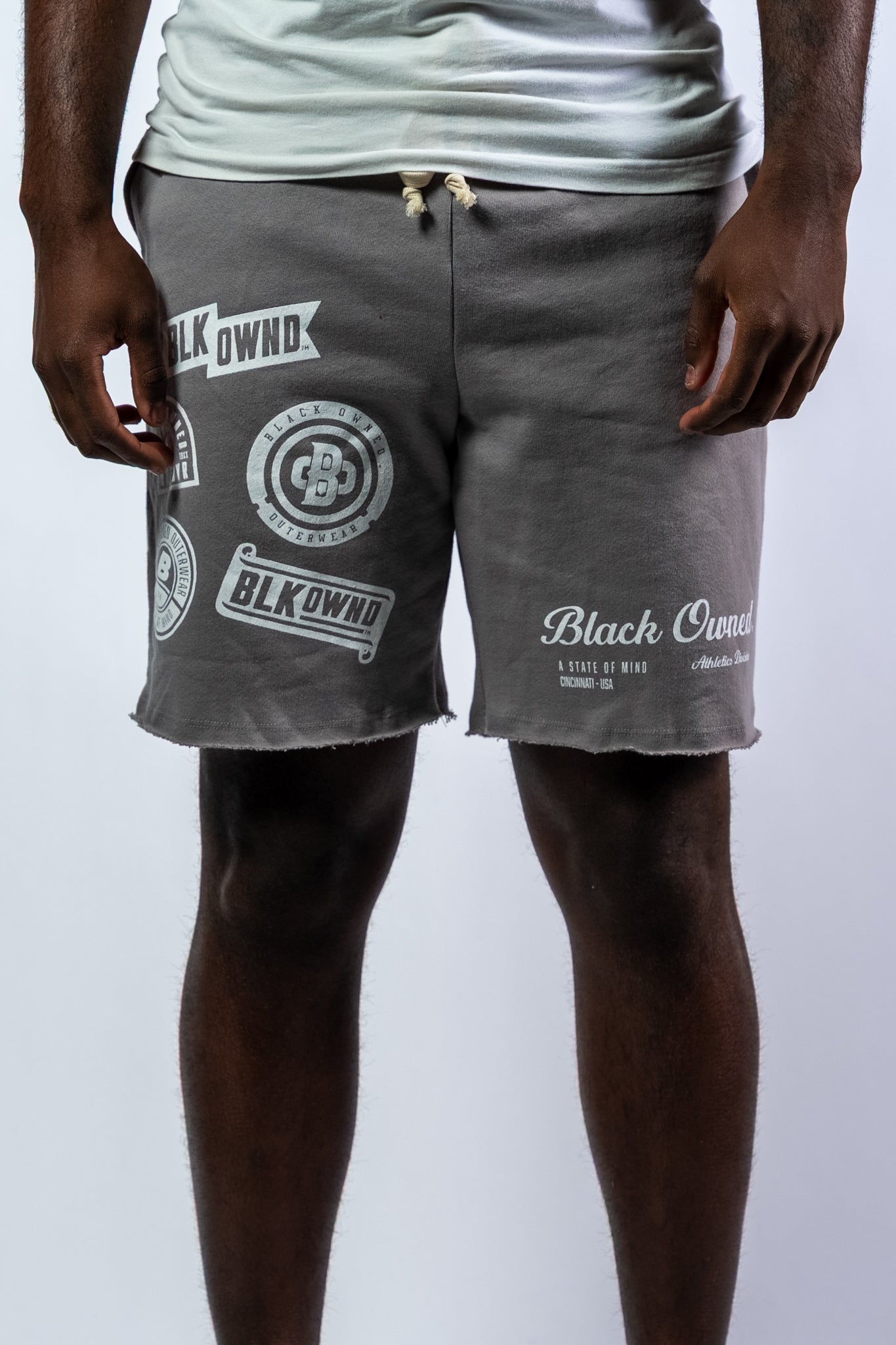French Terry Badge Knit Shorts