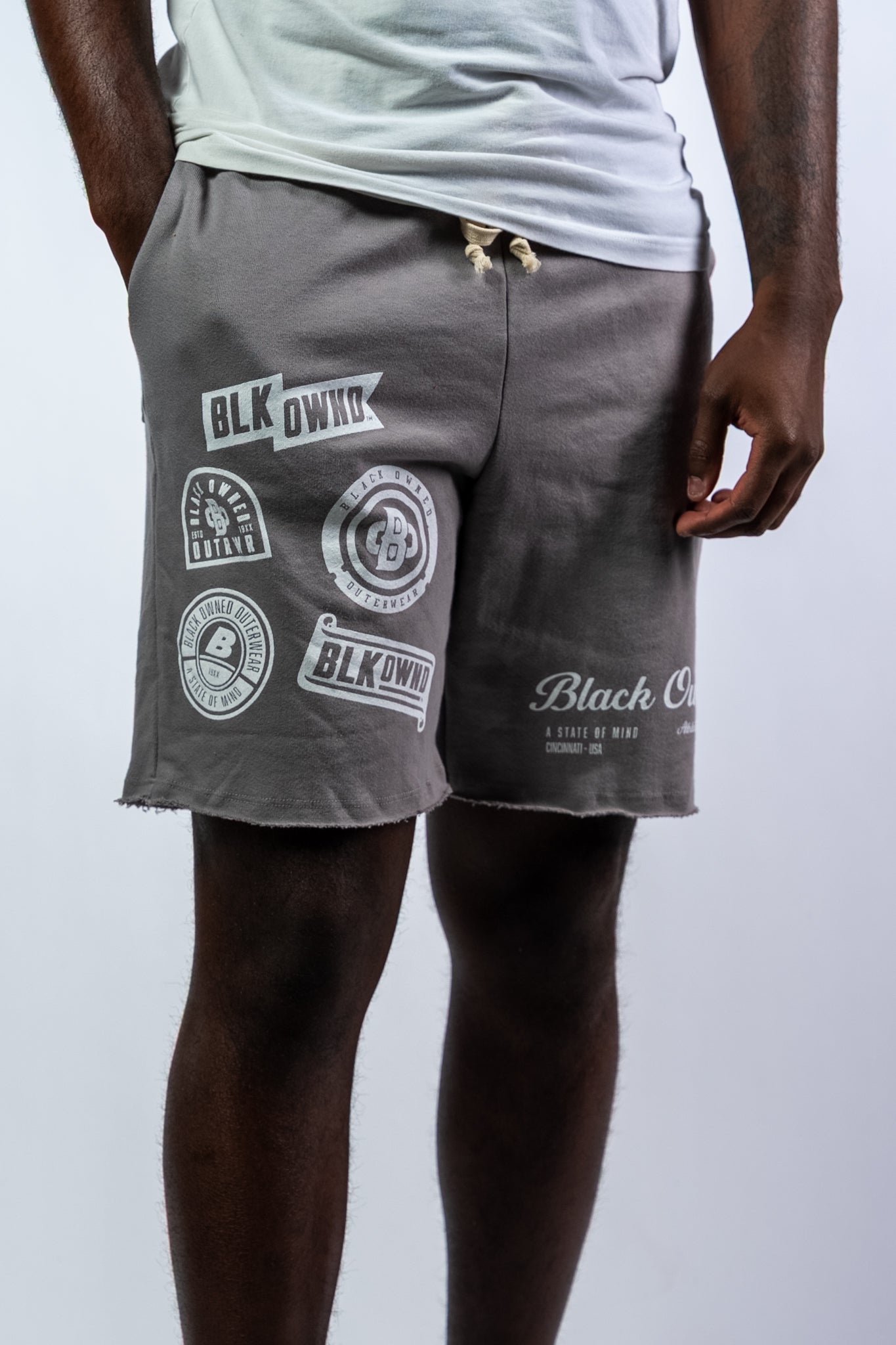 French Terry Badge Knit Shorts