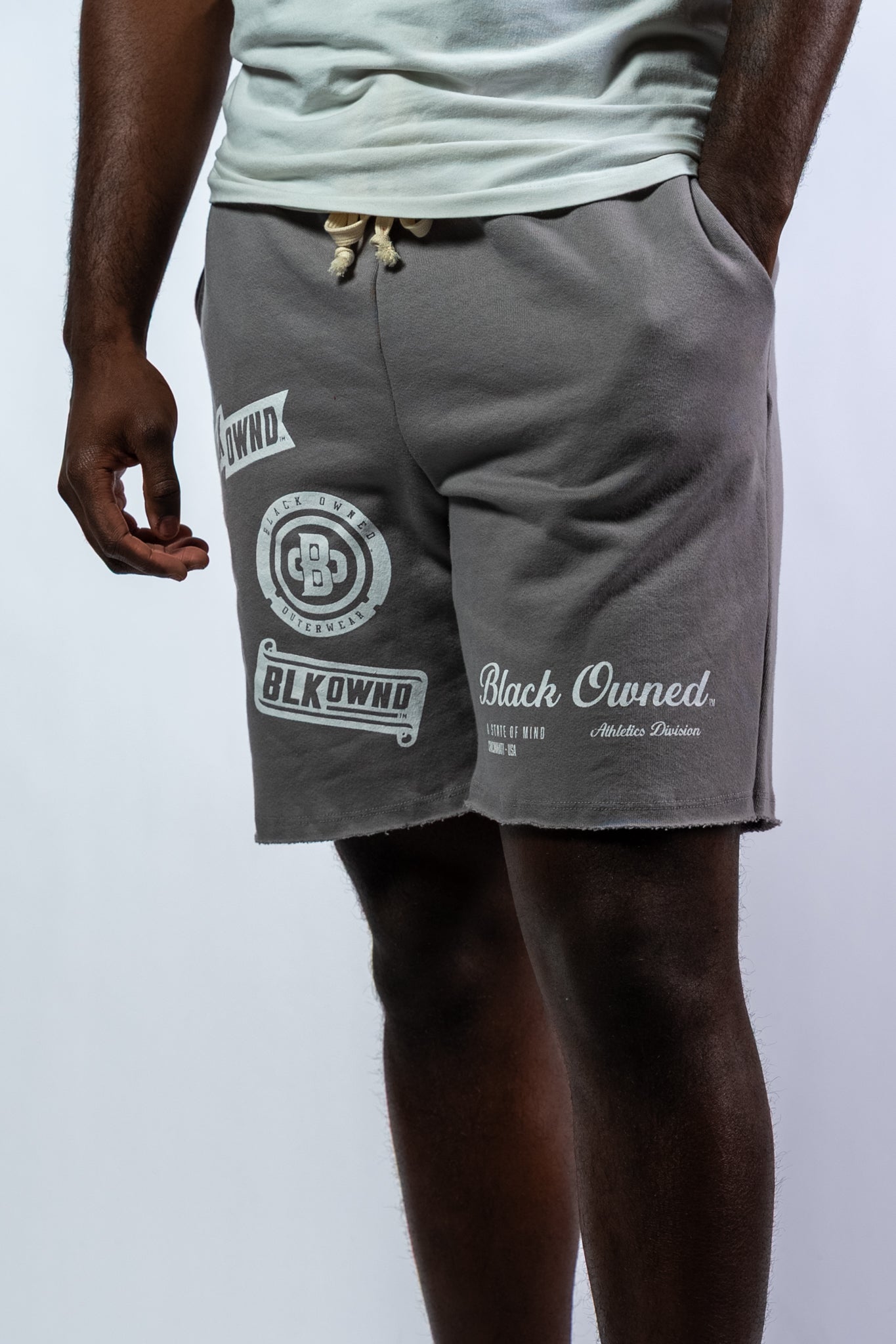 French Terry Badge Knit Shorts
