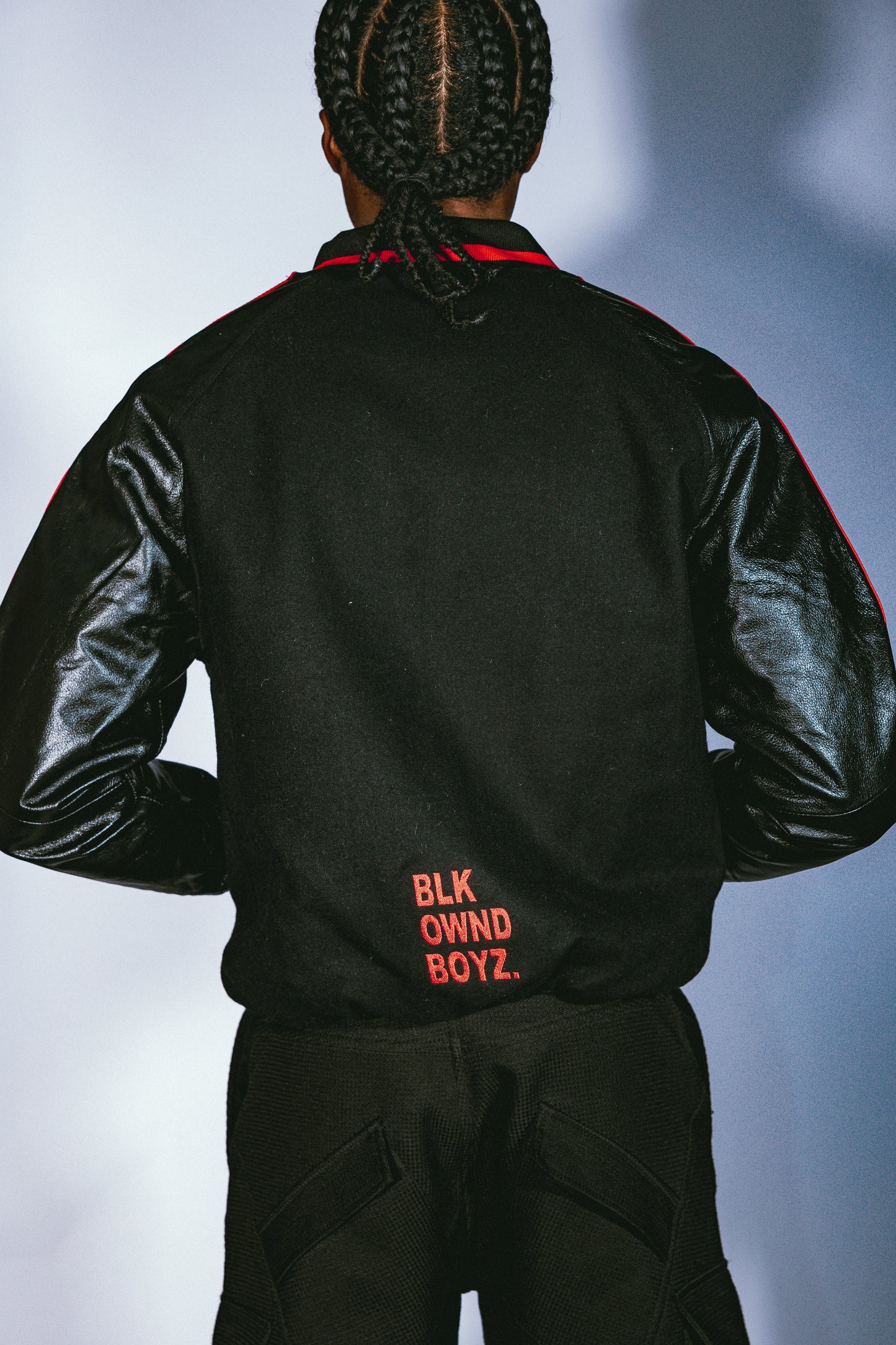 Wool / Leather Racer Varsity Jacket