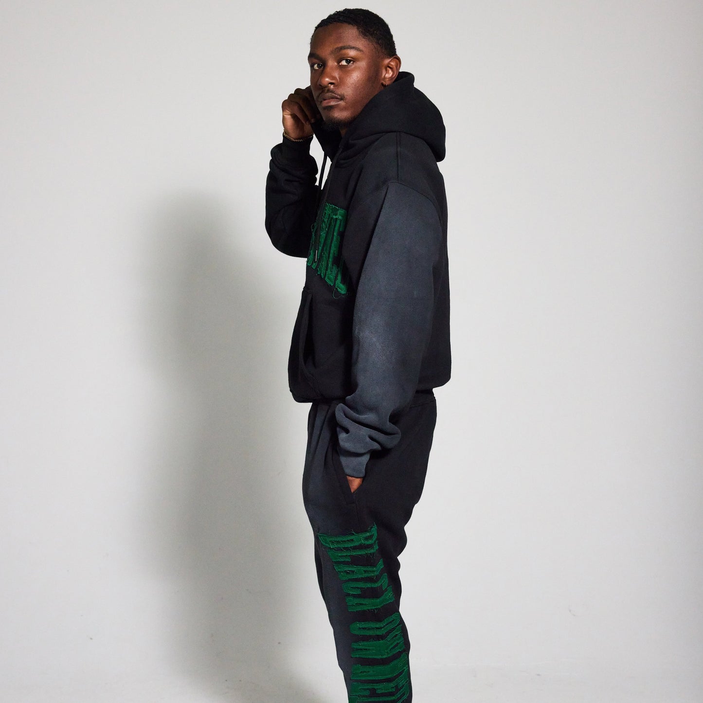 BlaCk OWned™️ Denim Embroidered Joggers