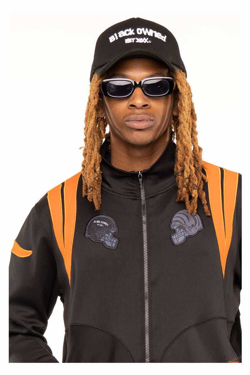 Lids Cincinnati Bengals x BlaCkOWned Stripes Don't Come Easy Varsity Track  Suit - Black