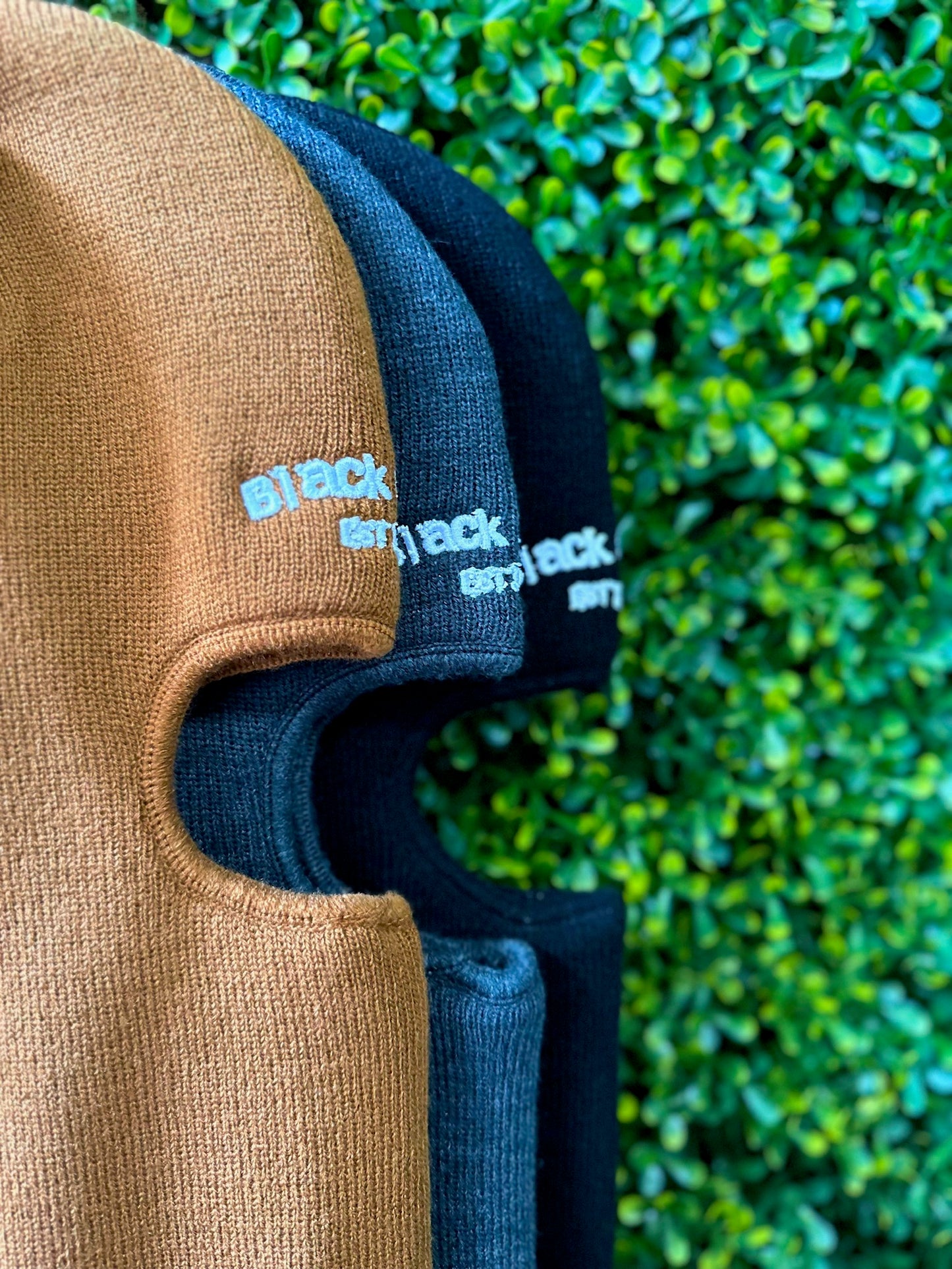 Camel Knit Ski Mask