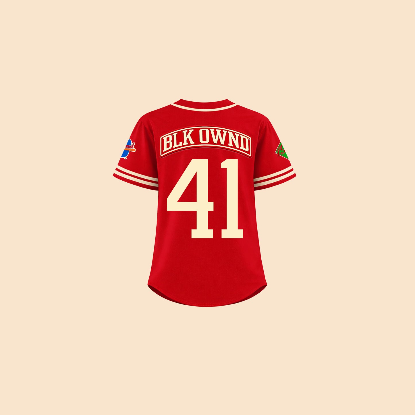 BlaCkOWned™️ Buckeyes Jersey, Red/Cream
