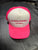 Pink/White OG Logo Mesh Embroidered Trucker Cap