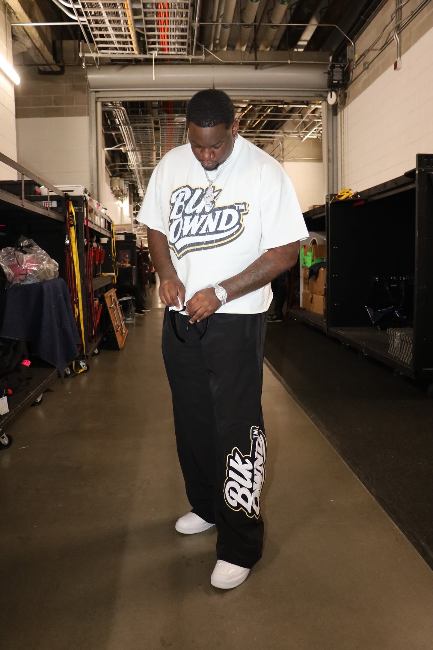 Nylon Badge Track Pants