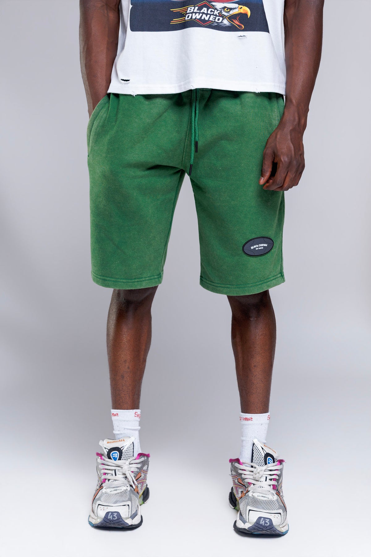 French Terry Badge Shorts
