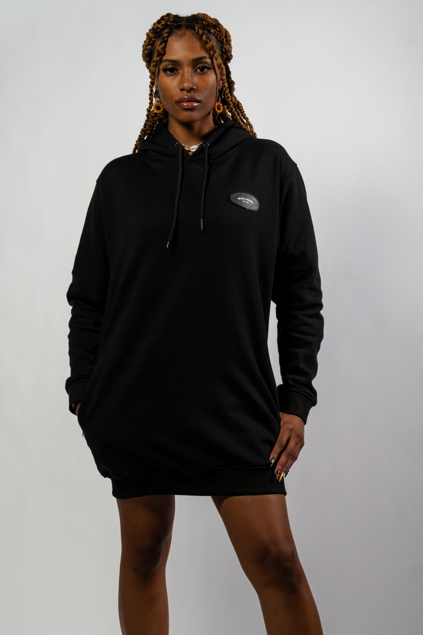 Badge BlaCkOWned™ Hoody Dress