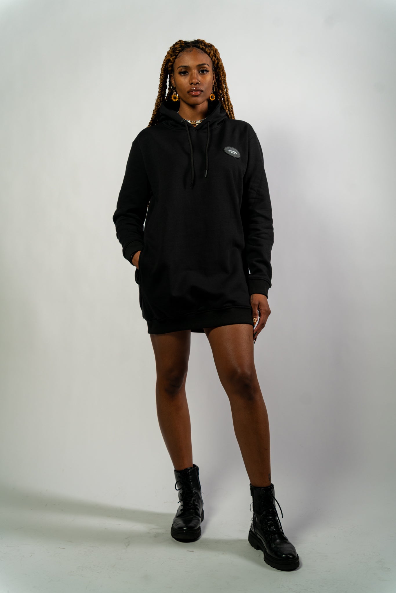 Badge BlaCkOWned™ Hoody Dress