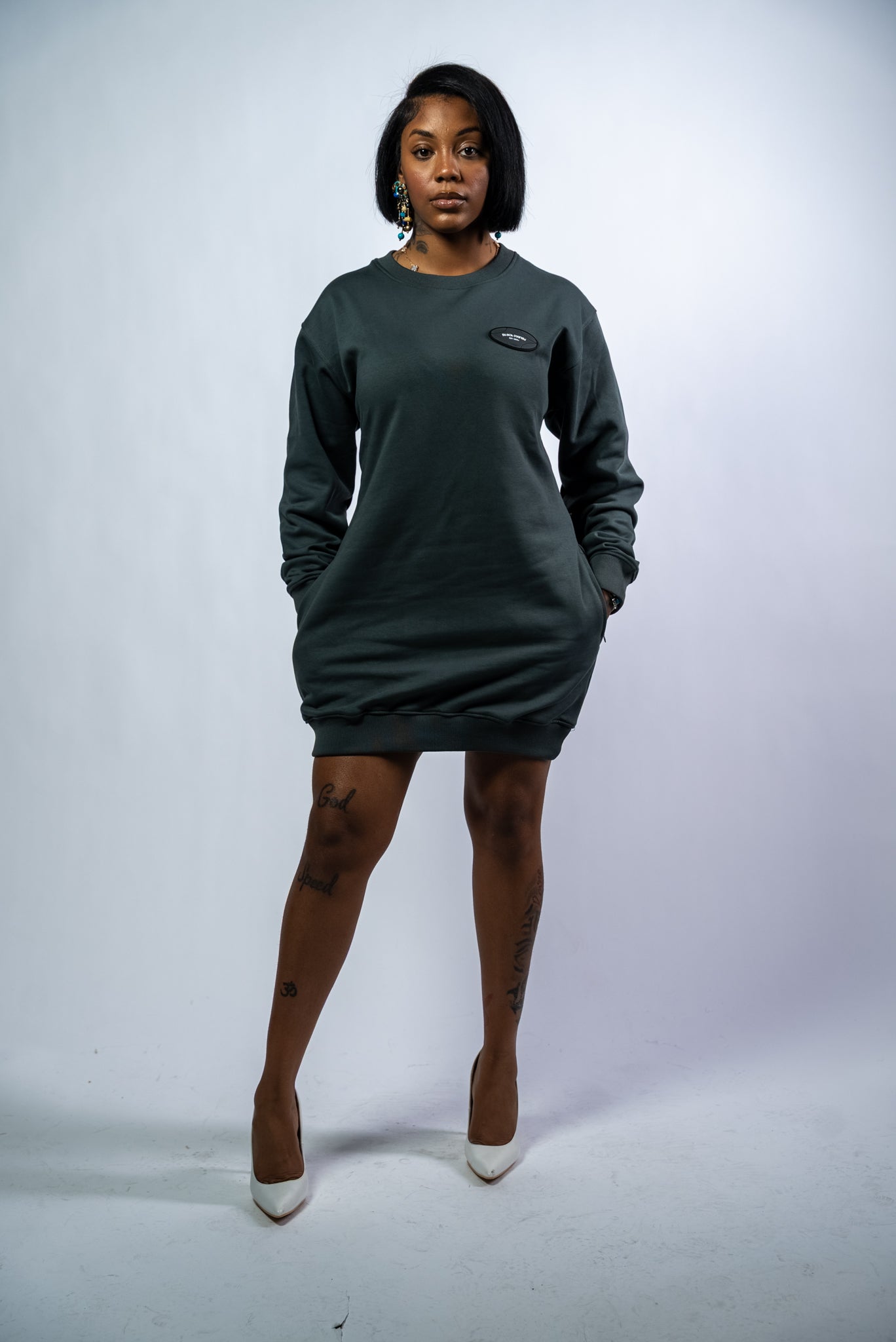 Badge BlaCkOWned™ Crewneck Dress