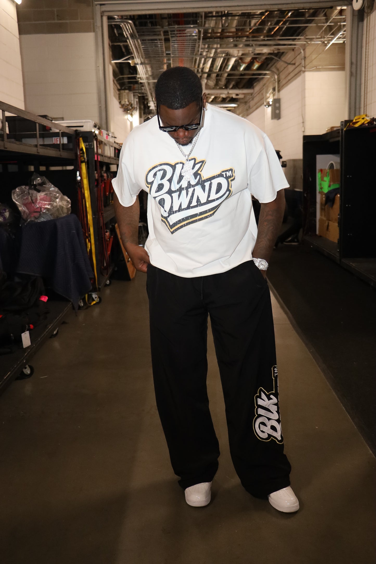 Nylon Badge Track Pants