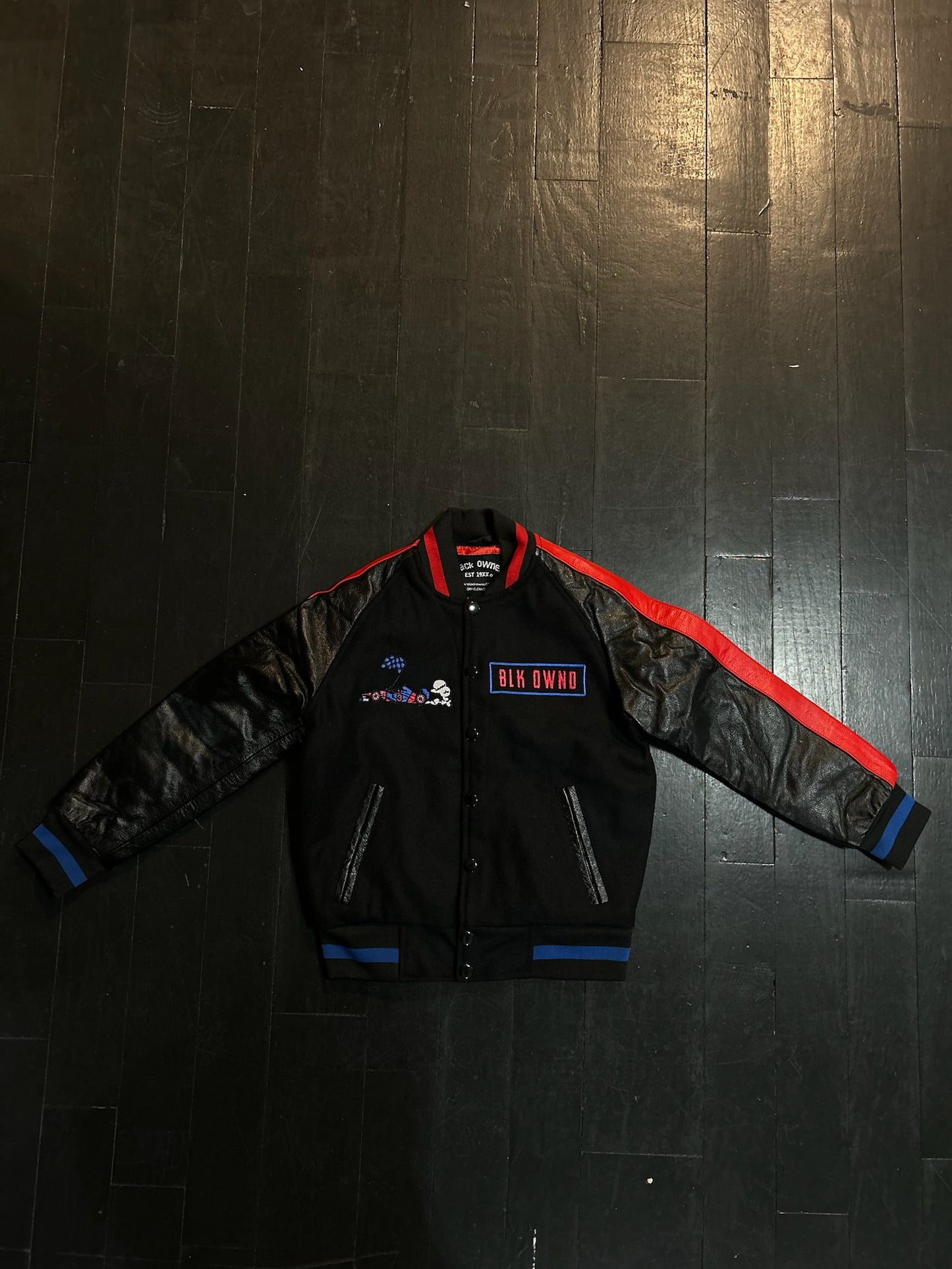 (Youth) Wool / Leather #3 Racer Varsity Jacket