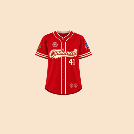 BlaCkOWned™️ Buckeyes Jersey, Red/Cream