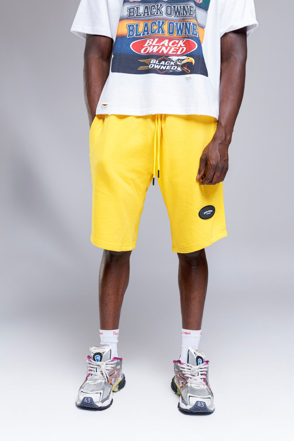 French Terry Badge Shorts