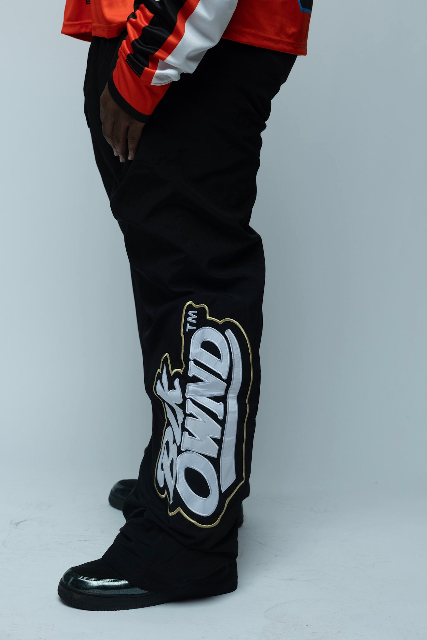 Nylon Badge Track Pants