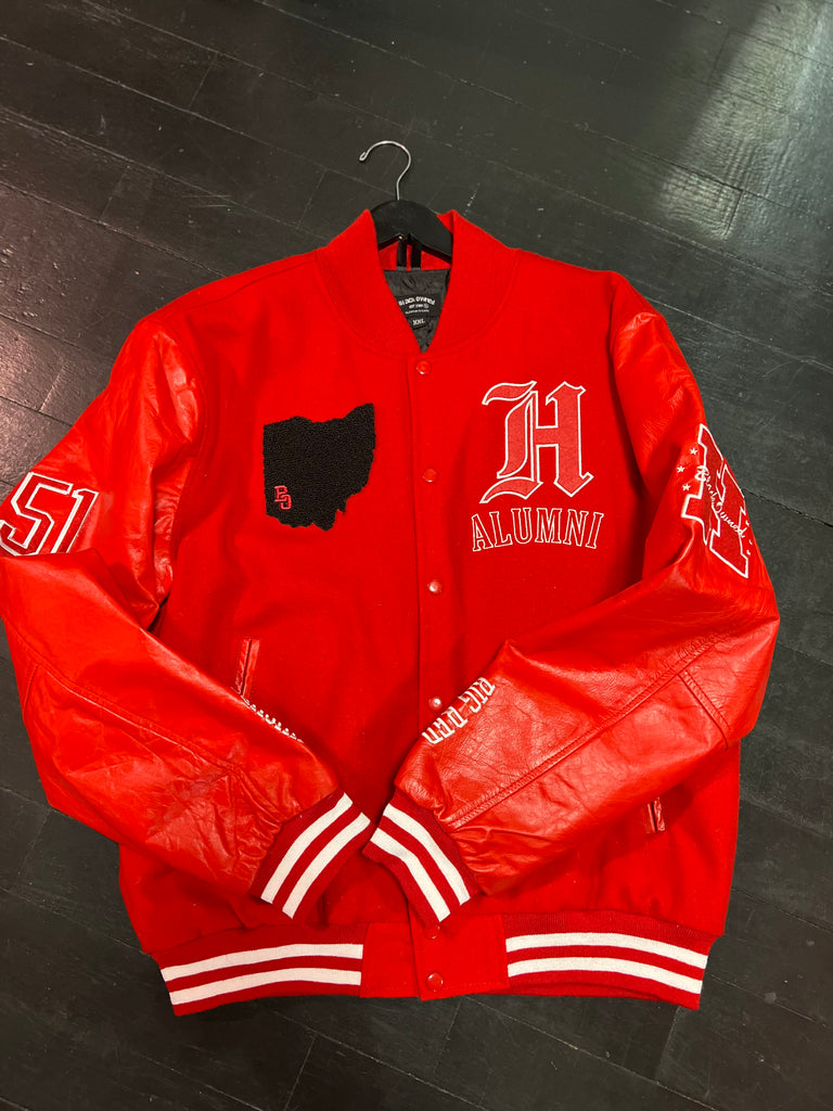 Hughes Big Red x BlaCk OWned | Varsity Jacket