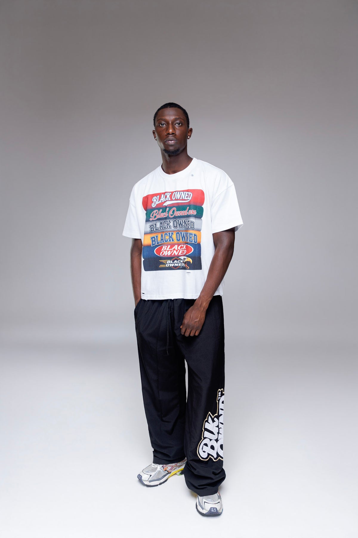 Nylon Badge Track Pants