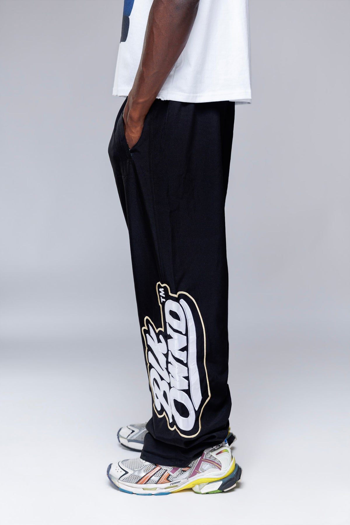 Nylon Badge Track Pants