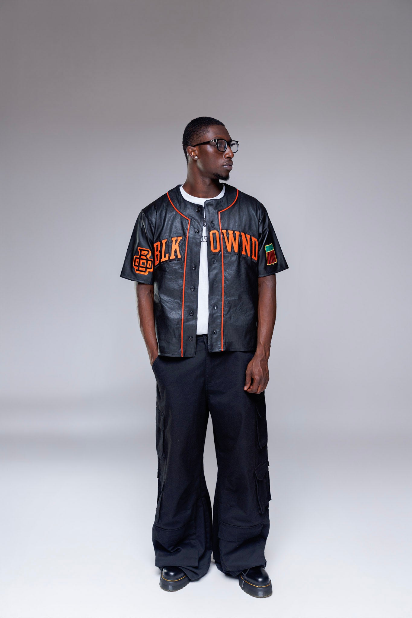 Leather Baseball Jersey