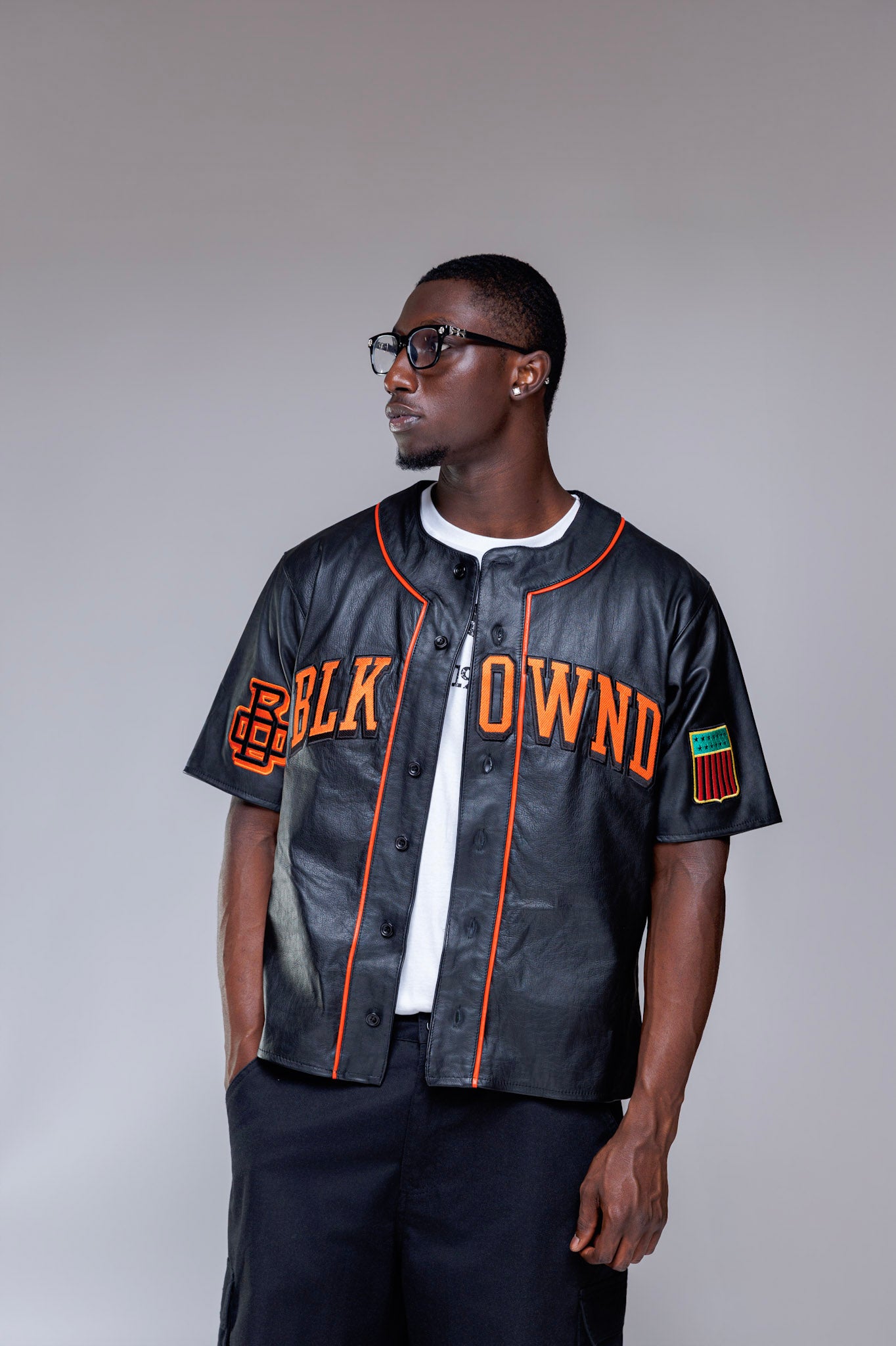 Leather Baseball Jersey