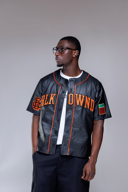 Leather Baseball Jersey
