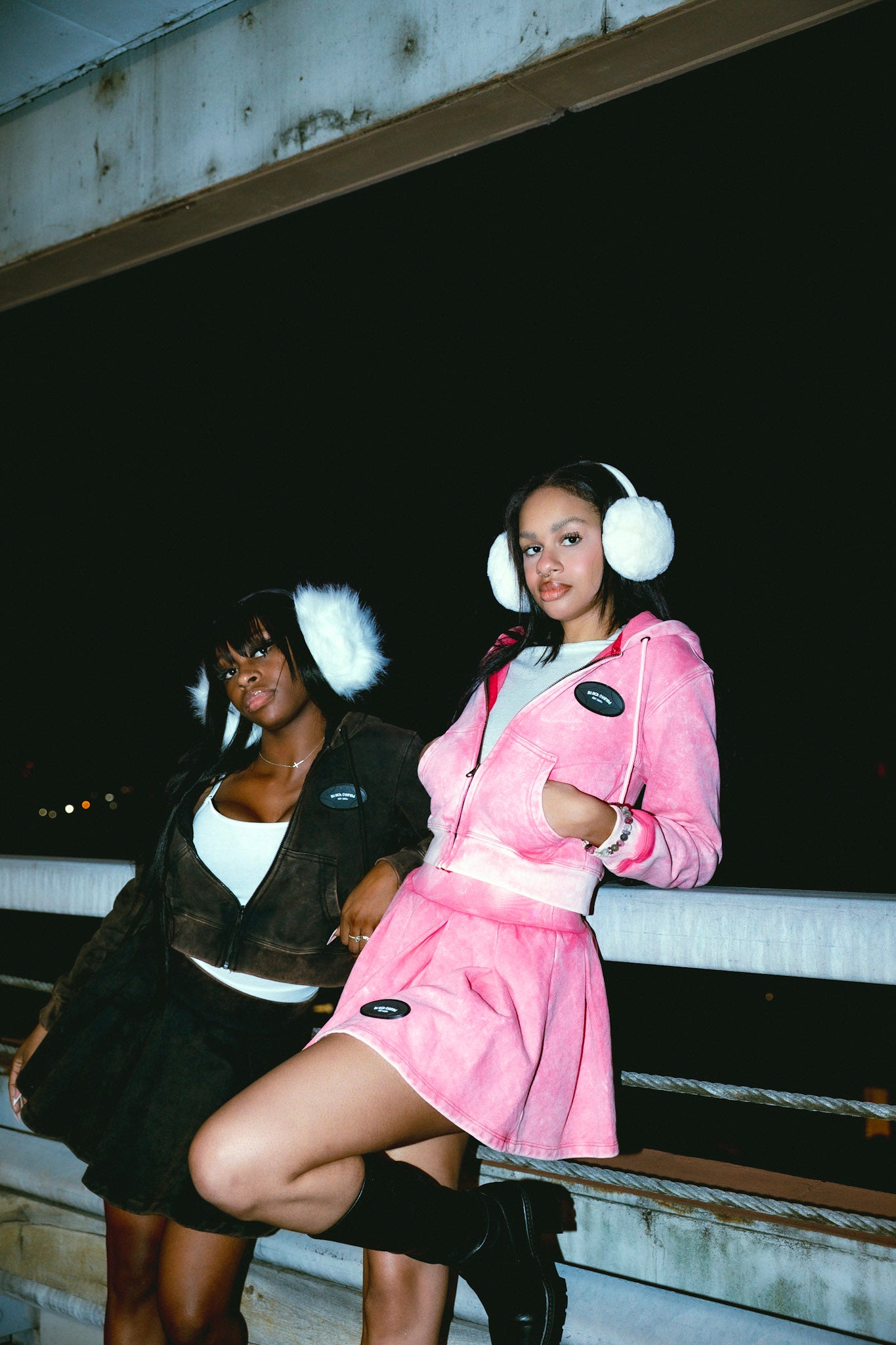 Womens Washed Badge Zip Jacket