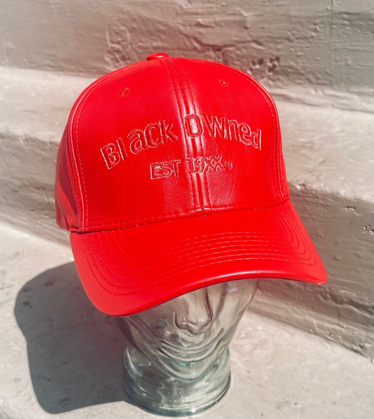 BlaCk OWned OG X Leather Dad Cap