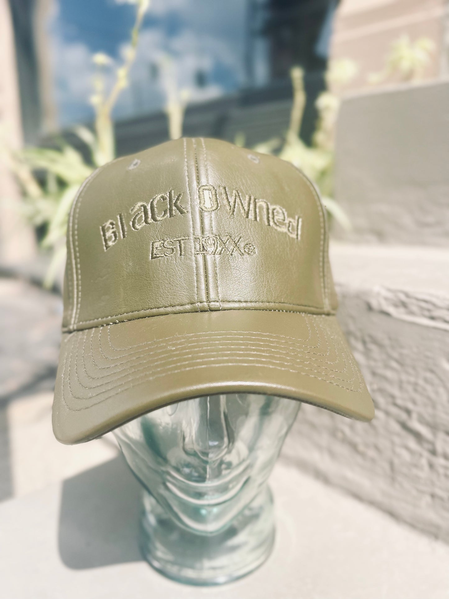 BlaCk OWned OG X Leather Dad Cap