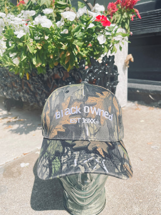 BlaCk OWned OG X Camo Dad Cap