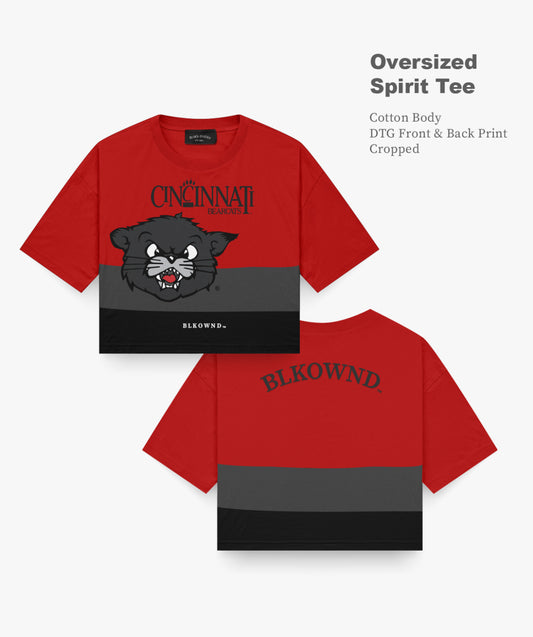 (Pre Order) UC Bearcats x BlaCkOWned™️ Colorblock Oversized Tee