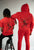 Love BlaCk OWned French Terry Jogger Set (Red)