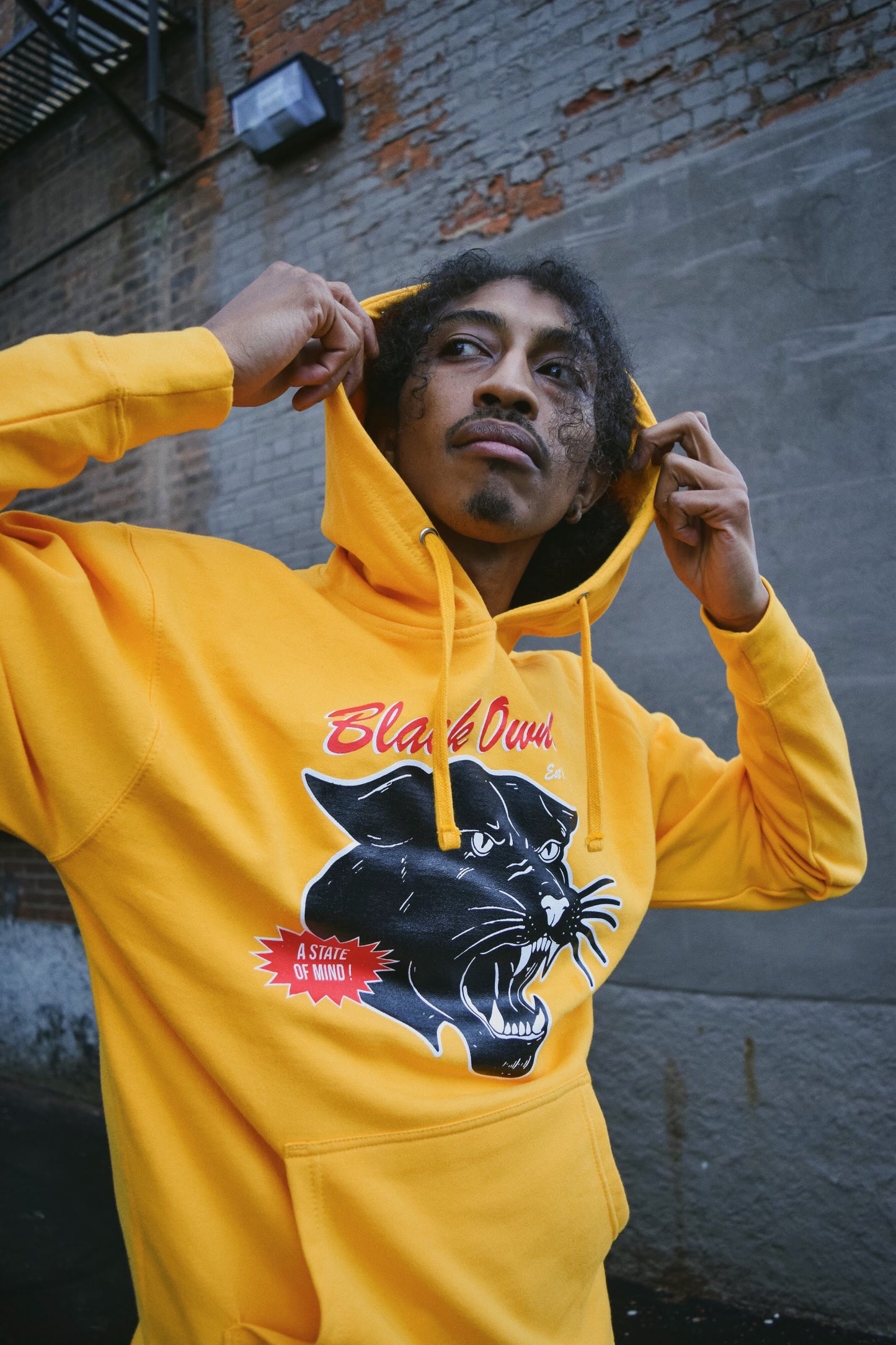 Vintage Panther Pullover Hoody (Yellow/Gold)