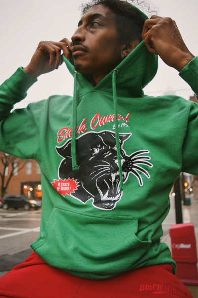Vintage Panther Pullover Hoody (Green)